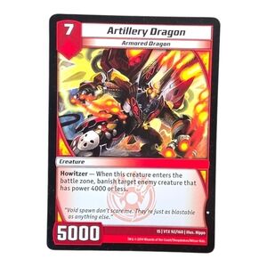 2014 Kaijudo Artillery Dragon Trading Card
